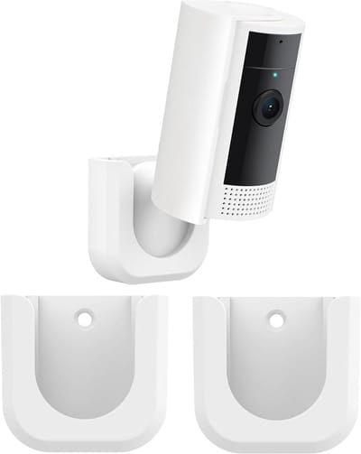 Muurbeugel Camera - Montagehouder Beveiliging - Veilige Beelden - Twee Installatie Opties - 25x25x25 mm - Wit