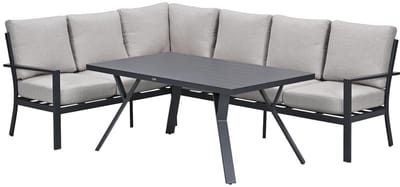 Garden Impressions Senja lounge dining set 3-delig links - sandstone