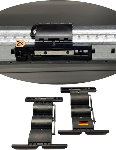 Rolluik Schuifbeveiliging - Golfverbinders Ophangers - Rolluik Reparatie - Stevige Golfverbinding - 3-delig - Zwart
