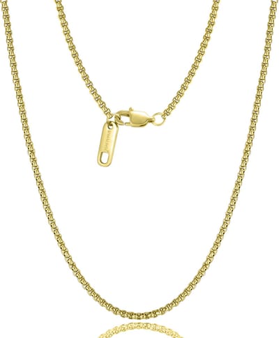 Malinsi® Ketting Heren - Anker Chain Link 60cm - Gold Plated RVS 2.5mm - Kettingen man
