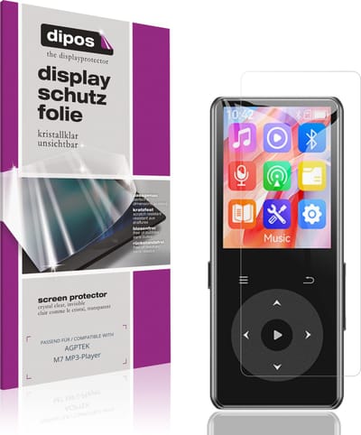 dipos – 4x Beschermfolie geschikt voor AGPTEK M7 MP3-Player | Krasbestendige & heldere Screenprotector Ultra-Thin