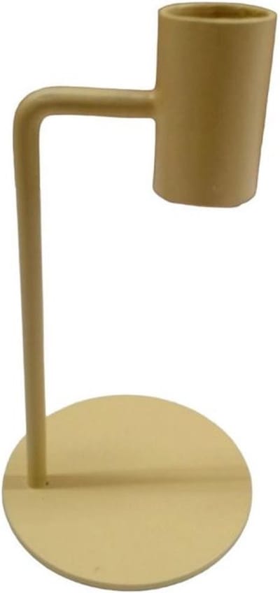 Kandelaar - Branded by - kandelaar curve vanille - 8 cm rond