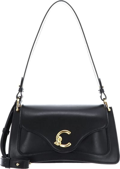 COCCINELLE Leren Schoudertas C-Me Calf Cock Crossbody Bag Noir Zwart