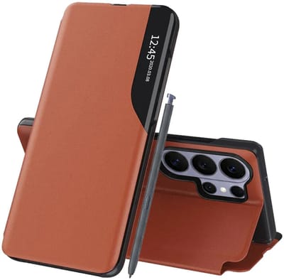 Hoesje geschikt voor Samsung Galaxy S26 Ultra - Techsuit eFold Book Case - Oranje
