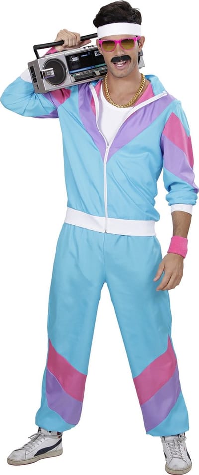Fout trainingspak Blauw New kids jaren 80 volwassenen