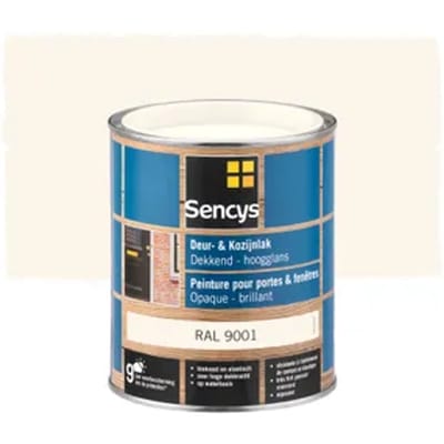 Sencys Lak Voor Deurenen Ramen Hoogglans Ral9001 750ml