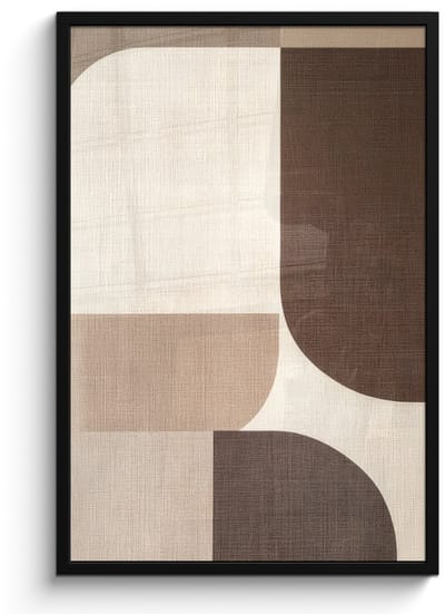 Poster in lijst - Fotolijst 60x90 cm - Posters - Geometrisch - Geweven structuur - Modern - Posterlijst zwart - Decoratie - Wanddecoratie woonkamer - Muurdecoratie slaapkamer