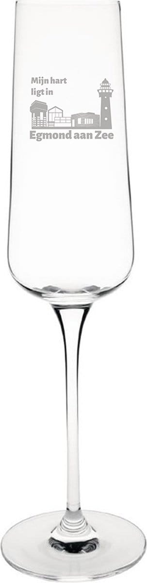 Gegraveerde Champagneglas 27cl Egmond aan Zee