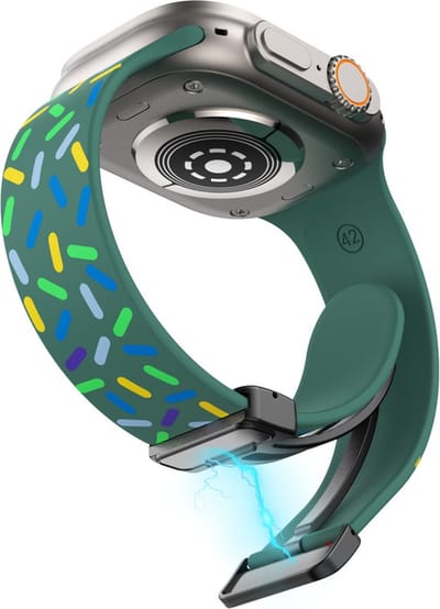 Siliconen bandje - geschikt voor Apple Watch 1/2/3/4/5/6/7/8/9/10/11/ SE (1,2,3) met maat 38 mm / 40 mm / 41 mm en 42 mm (Watch 10/11) - groen