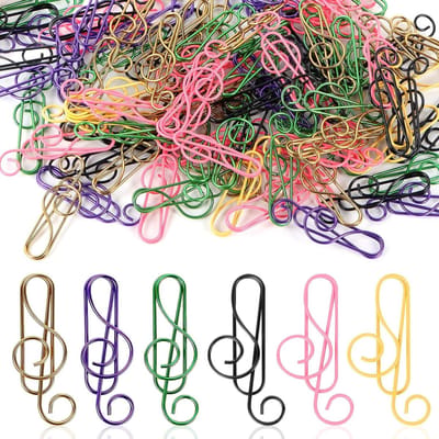 Schattige metalen paperclips in dierenvorm, 100 stuks, gouden bookmarks voor kantoor en school