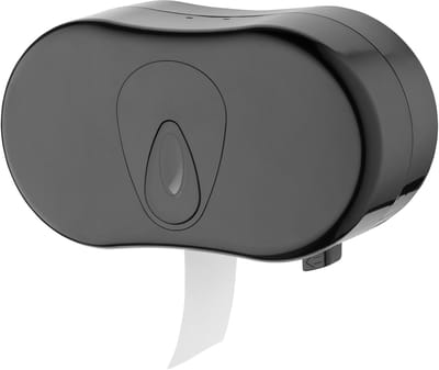 PlastiQline PQBTMDuo toiletpapierhouder kunststof zwart 2 rollen (3383)
