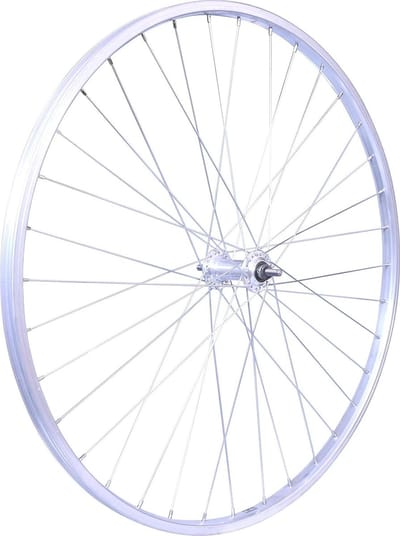 Fietswiel - Reservewiel Wielset - Fietsreparatie - Gelegerd staal - 28 Inch - Zilver
