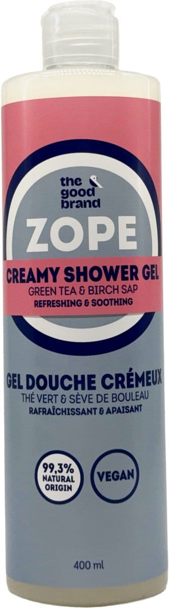 The Good Brand - Shower Gel Green Tea& Birch- 99.3% Natural- Vegan - 400 ml