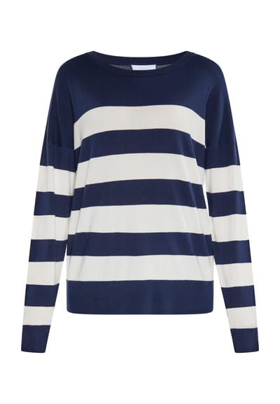 usha Jumper Dames marine wit