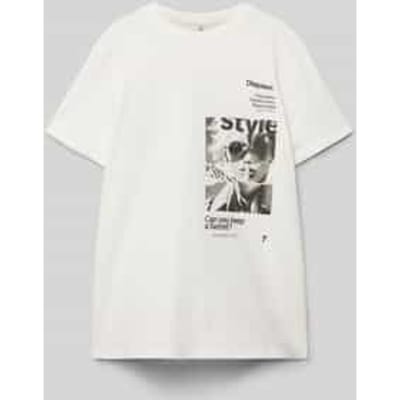 Regular fit T-shirt van puur katoen, model 'PERNILLE'