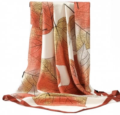 Sjaal-Oranje-Ivoor-foulard 90 x 90 cm - Charme Bijoux