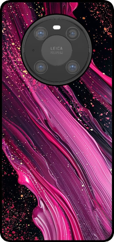Smartphonica Telefoonhoesje Geschikt voor Huawei Mate 40 Pro met marmer opdruk - TPU backcover case marble design - Paars Roze geschikt voor Huawei Mate 40 Pro
