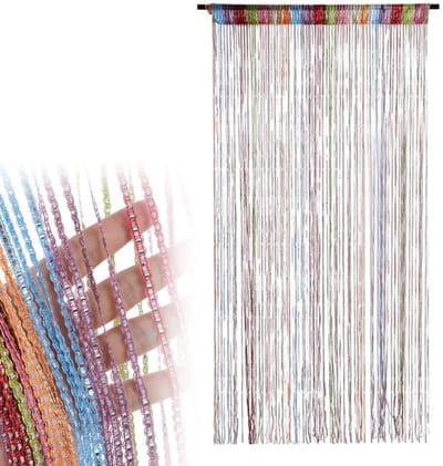 Vliegengordijn met kwastjes - 91 x 200 cm - deurgordijn - Horgordijn Deur - Kralengordijn - deurkoord - Modern Design - Zomer - Eenvoudige Installatie - Hordeur - Anti muggen - Raamdecoratie - voor deuropening, binnen decoratie - Regenboogkleur
