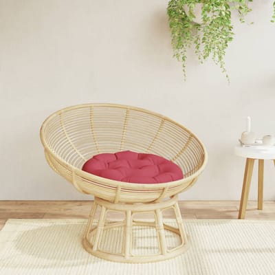 vidaXL - Zitkussen - rond - Ø - 60x11 - cm - oxford - stof - wijnrood