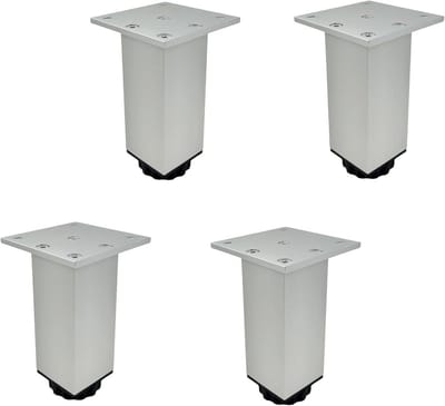Meubelpoten Set - Bankpoten Kastpoten - Meubels Verhogen - Verstelbare Hoogte - 105 cm - Mat Zilver