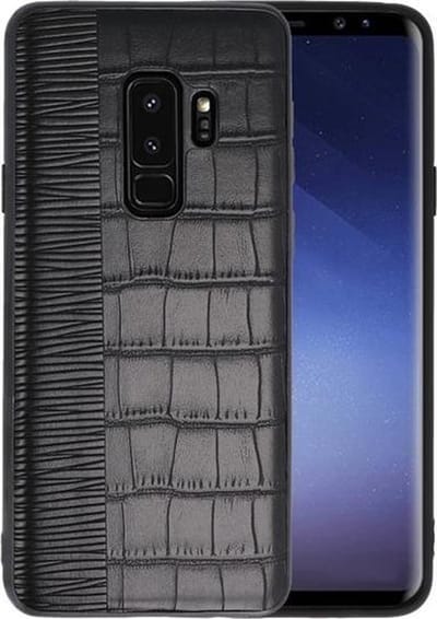 Croco Zwart hard case hoesje voor Samsung Galaxy S9 Plus