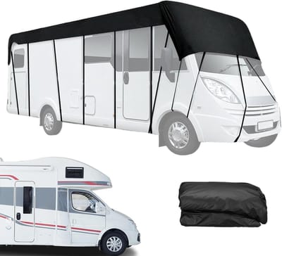 Aanhangerhoes - Camperhoes Caravanhoes - Bescherming tegen Weer - Slijtvast Oxford Doek - 6.5x3 meter - Zwart