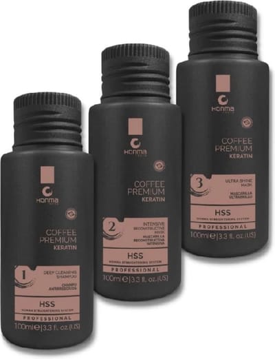 Honma Tokyo Coffee Premium Japanse Keratine Treatment 1 Behandeling 3x100 ml Shampoo&Treatment&Masker