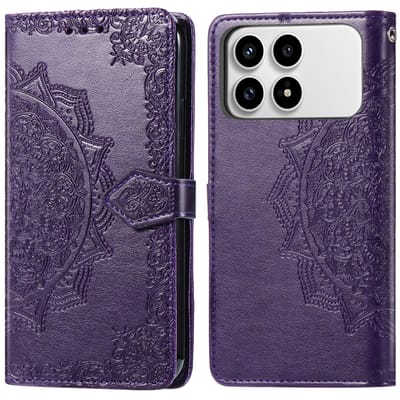 imoshion Hoesje - Geschikt voor Xiaomi Poco F8 Pro - Mandala Bookcase - Paars