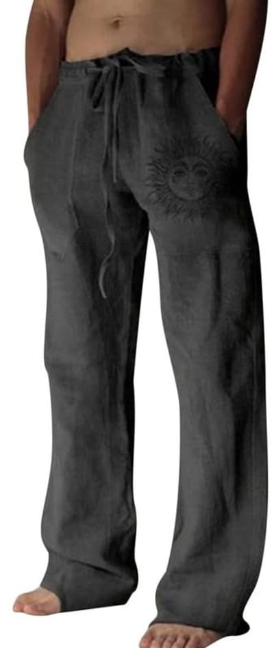 Dailygoods- Herenbroek Lichtgewicht - Katoenen/Linnen Joggingbroek - Casual Zomerbroek - Losse Pasvorm - Met Zakken - Trekkoord Tailleband