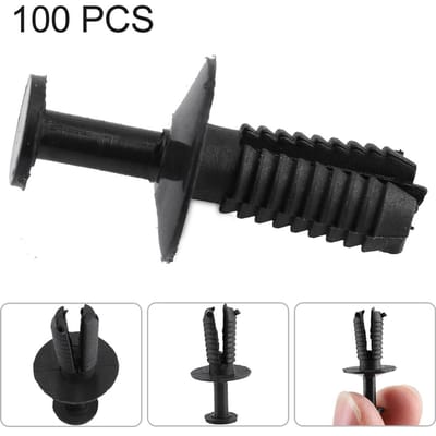 Auto Drukniet Kofferbak Bumper Bekleding Assortiment Clip Bevestiger Retainer?voor BMW (100 stuks) black