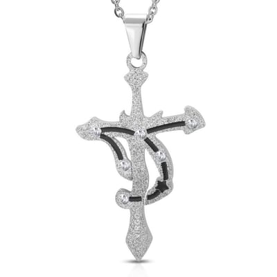 Montebello Ketting Maagd - 316L Staal - Horoscoop - 30x50mm - 60cm