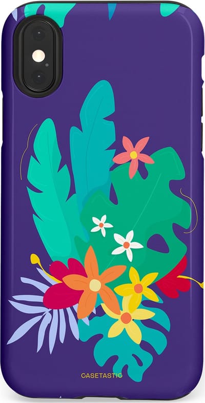 Casetastic Hoesje Geschikt voor Apple iPhone X/Xs - Stijlvolle Beschermende Duo-layer Case - Surfplant
