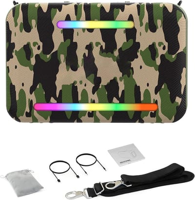 Draagbare Bluetooth Speaker - Draadloze Geluidsbox - Buitenfeesten Muziek - 120W Super Bass - 24000mAh Batterij - Camouflage