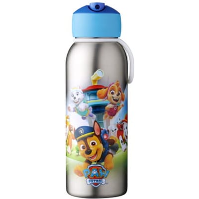 Mepal Isoleerfles flip-up Campus - 350 ml - 12 uur koud / 4 uur warm - Drinkfles met rietje voor kinderen - Paw Patrol Pups