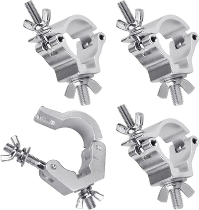 Verstelbare Truss Klemmen 48-51mm, 4 Stuks Snelsluitingen voor Verlichting met Hoge Belastbaarheid tot 100kg, Ideaal voor Podiumverlichting en Spotlights
