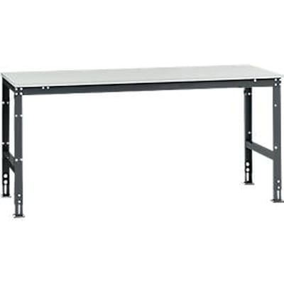 Manuflex werktafel UNIVERSAL Standaard, 2000 x 1000 mm, kunststof lichtgrijs, antraciet