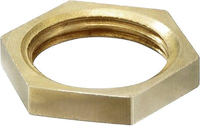 1 inch contramoer - Messing - Fijn draad