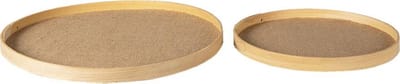 Clayre & Eef Serveerschalen Set van 2 Bruin Hout