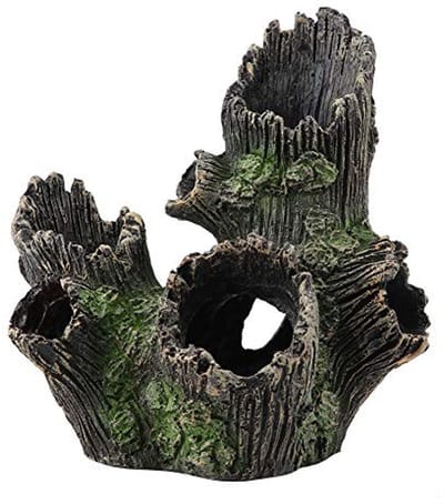 VT Goods - Aquarium Hars Holle Boomstam - Decoratie voor Garnalen - Veilig voor Vissen - 20 x 17 x 10 cm - Onderwater Ornament - Ideaal voor Aquariu...