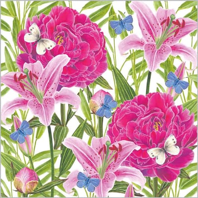 Lunch Servetten Peonies & Lillies- PPD - 33x33 cm