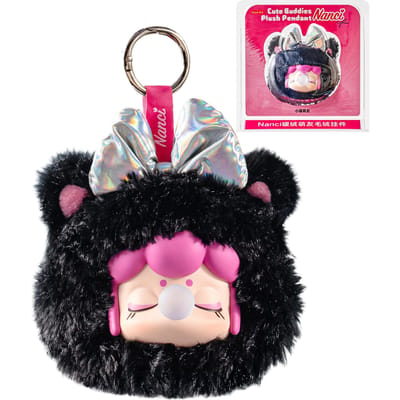 ROBOTIME Rolife Nanci Leuke Vriendjes Pluche Hanger Super Zacht Pluche Sleutelhanger Serie Hanger Stijl Verzamelsieraad Cadeau voor Meisjes black