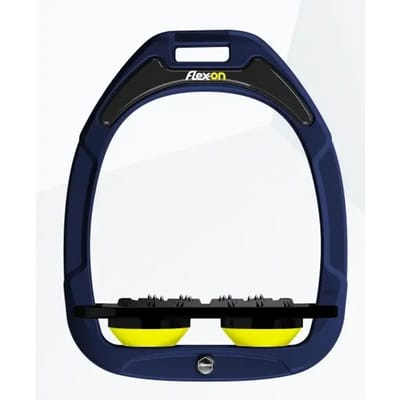 Ultra Grip vlakke stijgbeugels Marine/Zwart/Geel Flex-On Green Composite