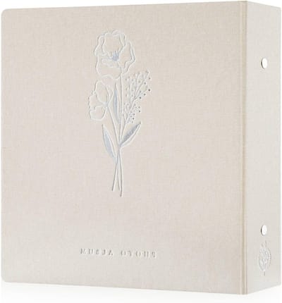 Fotoalbum voor 600 foto's, met insteekhoezen en linnen kaft, geschikt voor liggende en staande foto's 10 x 15 cm, Beige