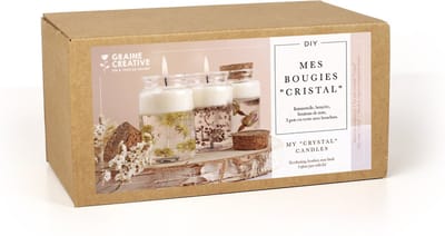 Graine Creative DIY Kaarsen Maken Set - Kristalkaarsen met Droogbloemen.