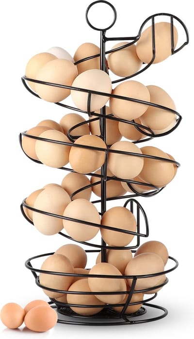 Baulk® - Eiermand – Eierrek – Eierhouder – Eieren – Zwart - Pasen - Tot 40 eieren