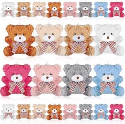Pluche beer, pluche dieren, pop, kleine beer, 8 cm, voor sleutelhanger, voor meisjes, kinderen, gastgeschenken, afstudeercadeau, bruiloft, verjaardag, doe-het-zelf hanger