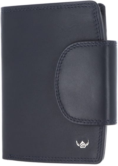 Golden Head Leren portemonnee Polo RFID Protect Kombischeintasche mit Riegel 1439 Marineblau donkerblauw
