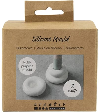 Creativ Company Silicone Vorm Donut-shaped Kaars holders H: 2+3.8 cm dia. 6+6.2 cm Mat Transparant 1 pc/ 1 pack