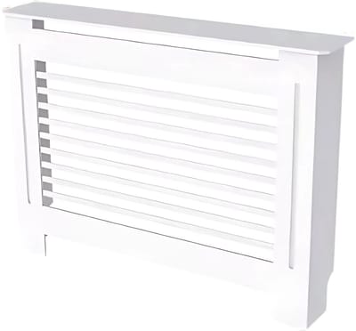 Radiatorombouw Valora - 111x92 cm - Ombouw rooster - Horizontale panelen - MDF - Stijlvol - Wit