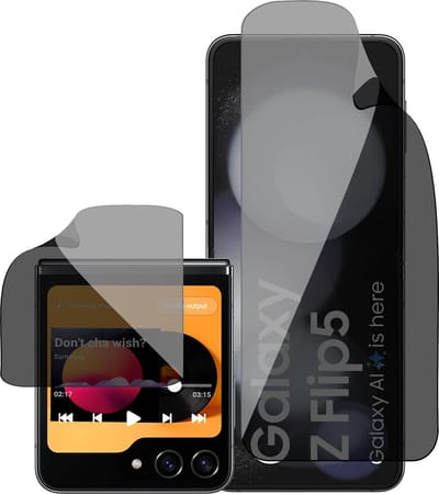 Privacy Screenprotector geschikt voor Samsung Galaxy Z Flip 5 - 1x FlexGuard Screen Protector